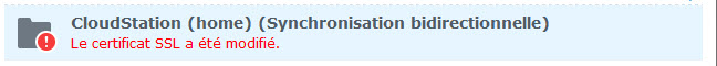 Erreur SSL CloudStation